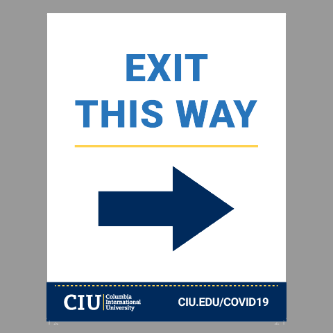Columbia International University Covid-19 Signage Option 20