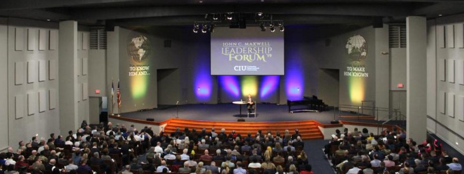 Community members and CIU students gather for the John Maxwell Leadership Forum
