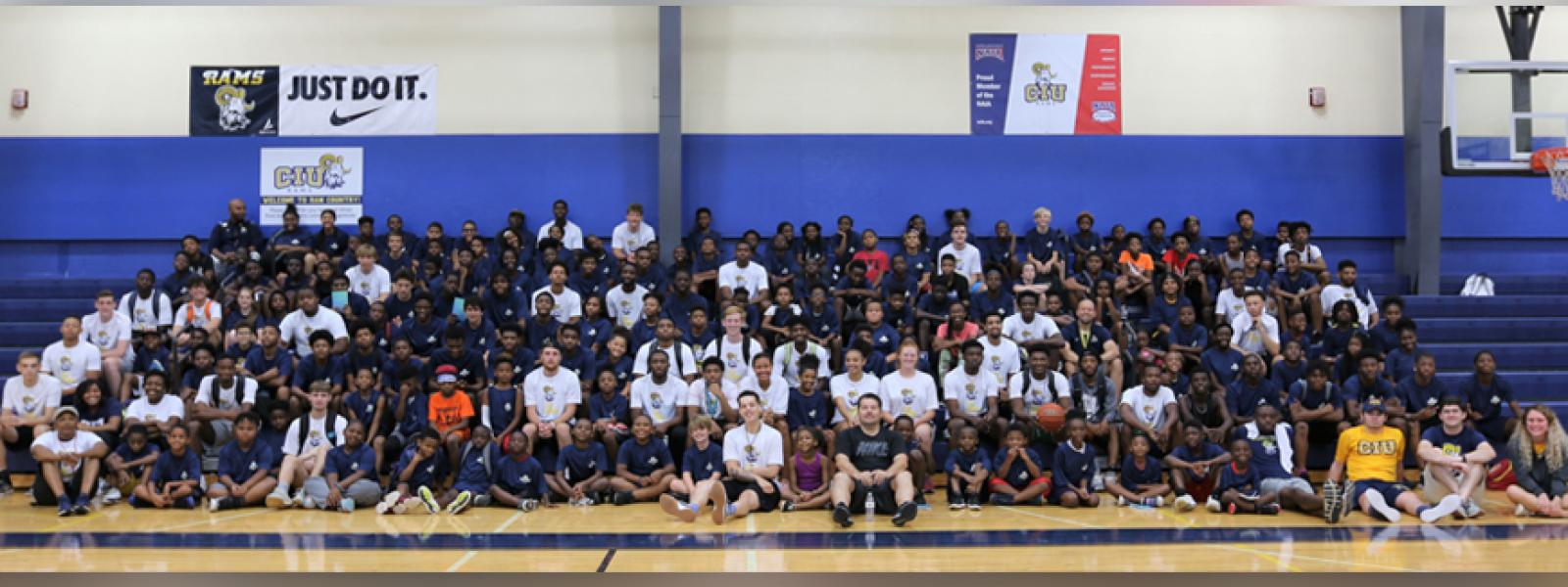 The CIU Rams hold the Hope for Hope basketball camp with local youth.