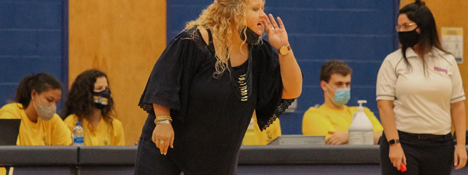 NCCAA South Region Volleyball Coach of the Year Amber Haver of CIU