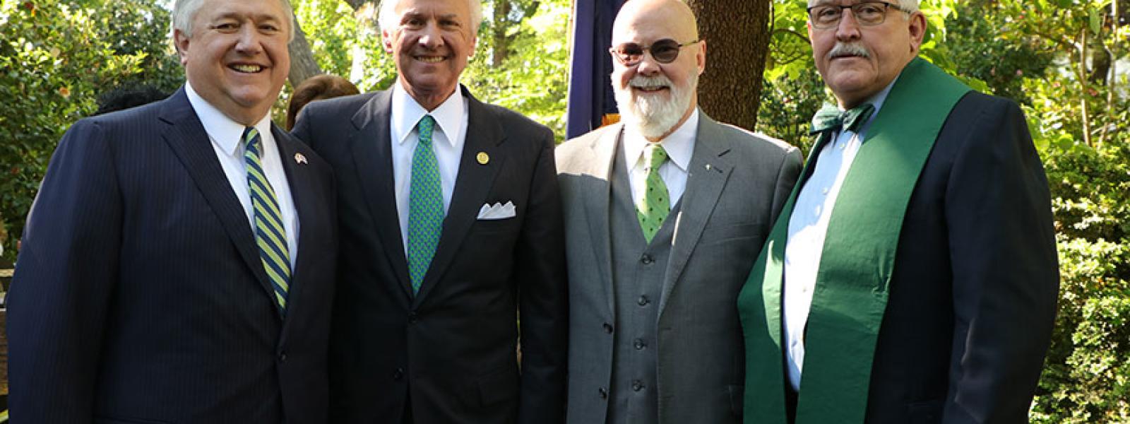 Earth Day at the Governor's Mansion: CIU President Dr. Mark Smith, Gov. Henry McMaster, CIU doctoral student Tom Mullikin, CIU Chaplaincy Professor Dr. Mike Langston 