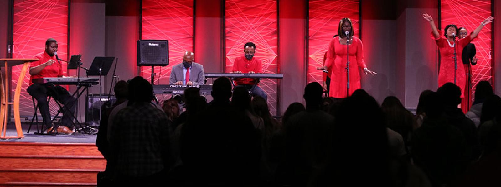 CIU worship team leads in praise during Black History Month 