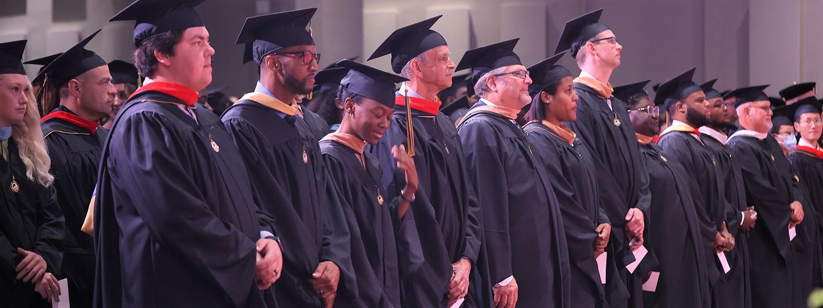 Seminary and graduate students at 2022 commencement 