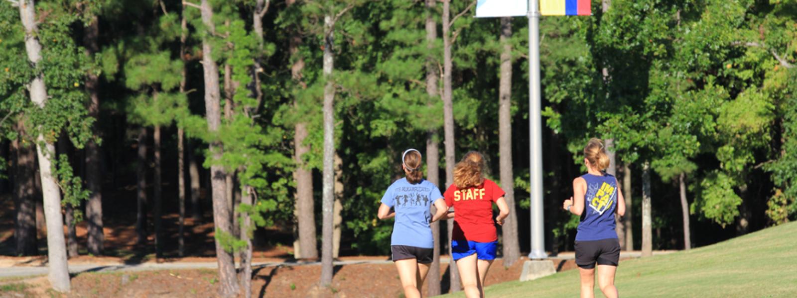 CIU students jogging on campus.