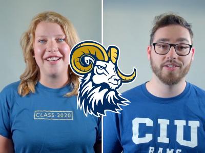 Members of the CIU Class of 2020: Laura Camplejohn and Andrew McNeill 
