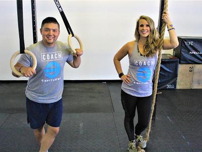 Jay and Joy Ezelle pose at the grand opening of E3 Fitness (Photo by Shawn Nowlin, Salem Times-Register)
