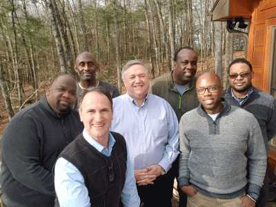 CIU President Dr. Mark Smith (center) meets with CIU African-American leaders at retreat.