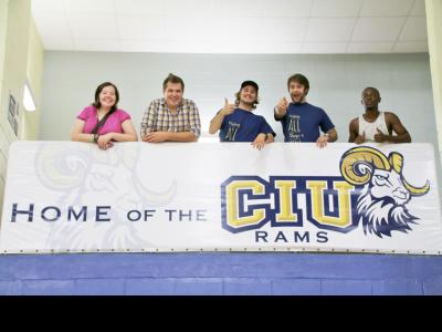 CIU students at the home of the Rams