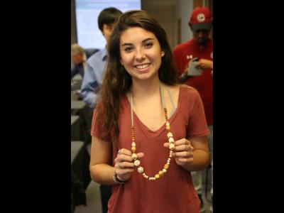 Jewelry entrepreneur Grace Whitbeck at CIU's "Grow Your Business" event. 