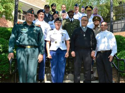 International military chaplains pose at CIU. 